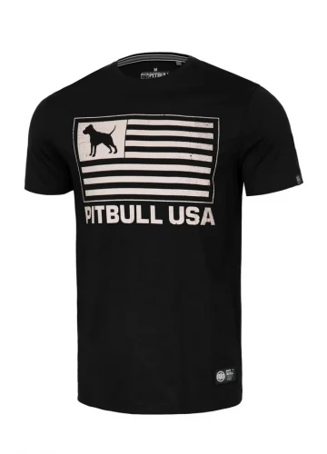 PitBull West Coast Triko USA - černé
