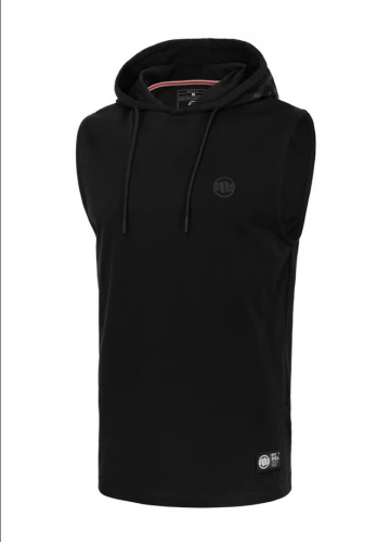 PitBull West Coast Pánské triko s kapucí HILLTOP 210 spandex  - černé