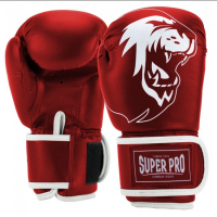SUPER PRO Dětské boxerské rukavice Talent - červeno/bílé