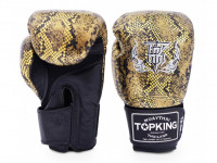 Boxerské rukavice TOP KING Super Air Snake Black Gold