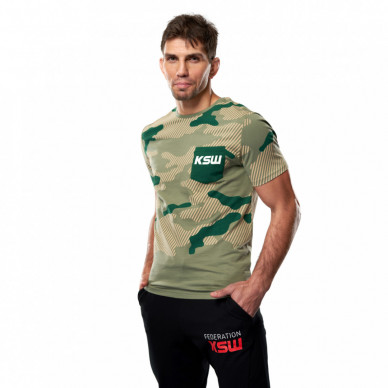 Pánské tričko KSW POCKET KHAKI