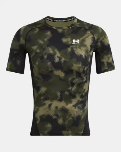 Pánské kompresní triko Under Armour Printed SS - zelené