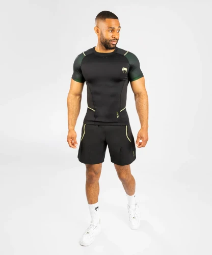 Rashguard VENUM Fusion 2.0 Kr. rukáv - černo/žlutý