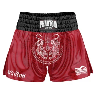 Muay Thai trenýrky PHANTOM sak yant - červené