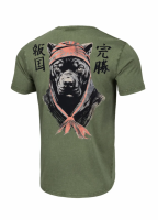 PitBull West Coast Triko Classic Bravery 190 Denim Washed - olive