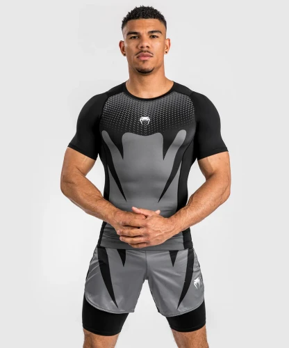 Rashguard VENUM Attack Kr. rukáv - černo/šedý