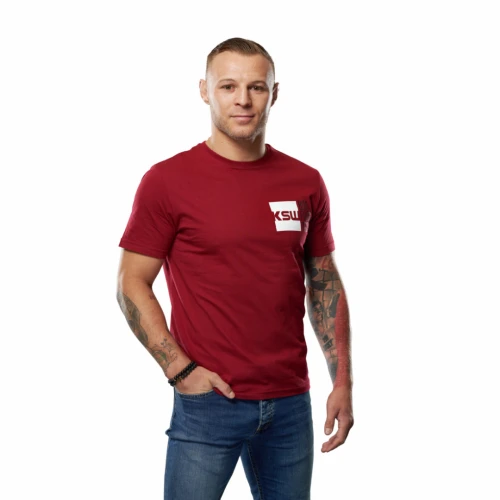 Pánské tričko KSW SQUARE - červené