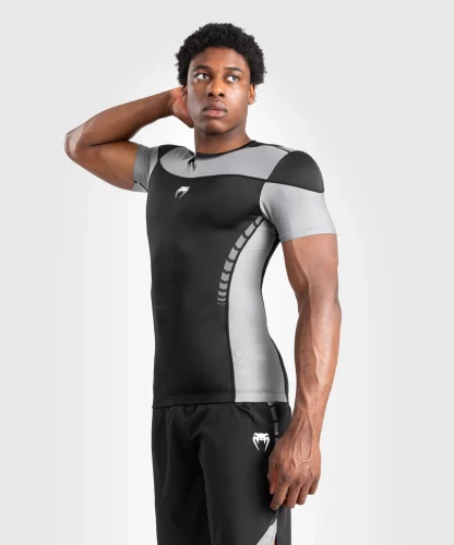 Rashguard VENUM Tempest s Kr. rukávem - černo/šedé