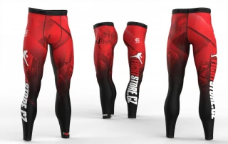Pánské legíny FIGHTSTORE - černo/červený