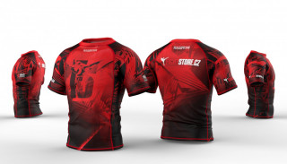 Funkční triko FIGHTSTORE kr.rukáv﻿﻿ - černo/červený