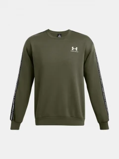 Pánská mikina UNDER ARMOUR Icon Fleece Crew Taping - zelená