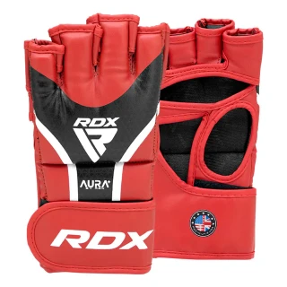 RDX MMA Rukavice Aura Plus T-17 - červeno/černé