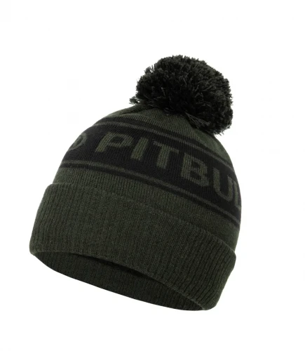 PitBull West Coast zimní čepice s bambulí Vermel Pitbull R - zelená