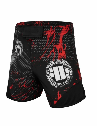 PitBull West Coast Pánské šortky Grappling Blood Dog 2 - černé