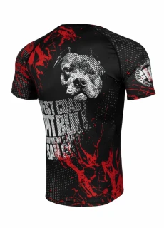 PitBull West Coast Rashguard Kr.rukáv Blood Dog II - černý
