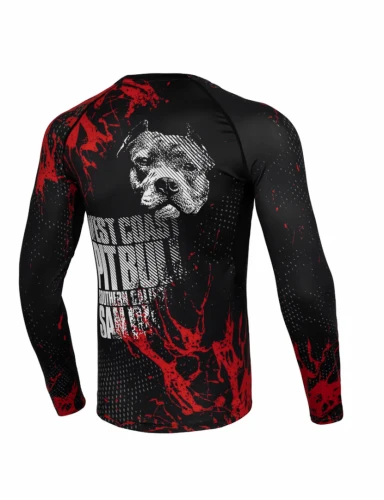 PitBull West Coast Rashguard Dl. rukáv Blood Dog II - černý