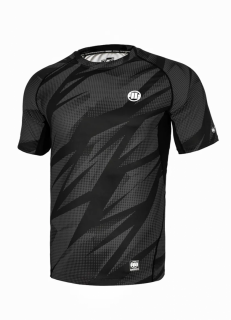 PitBull West Coast Rashguard Kr.rukáv Dot Camo II - černý