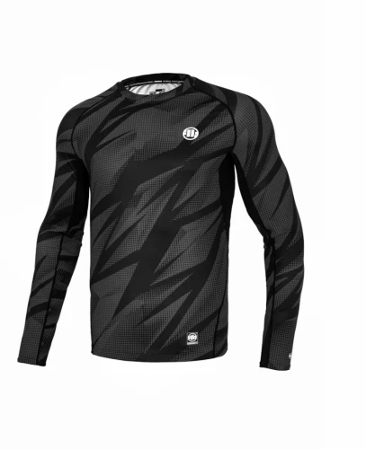 PitBull West Coast Rashguard Dl. rukáv Dot Camo II - černý