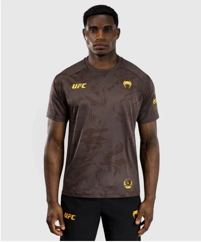 Pánské triko UFC Fusion by Venum Fight Week Dry-Tech - hnědé