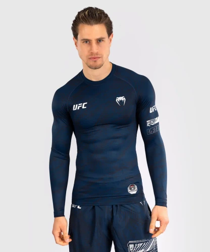 Rashguard VENUM UFC Fusion by Venum Fight Week Dl. rukáv - oceanic modrý