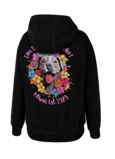 PITBULL WEST COAST Dámská mikina oversize Happy-Pit - černá