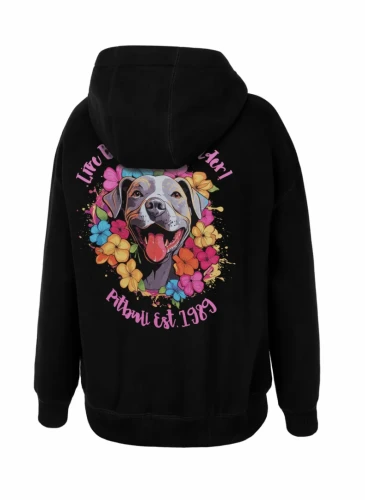 PITBULL WEST COAST Dámská mikina oversize Happy-Pit - černá