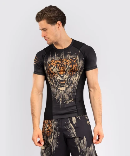 Rashguard VENUM Tiger Kr. rukáv - černo/oranžový