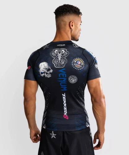 Rashguard VENUM x Tekken 8 - Paul Phoenix Kr. rukáv - černo/modrý