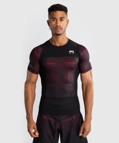 Rashguard VENUM G-Fit Air Kr. rukáv - černo/červený