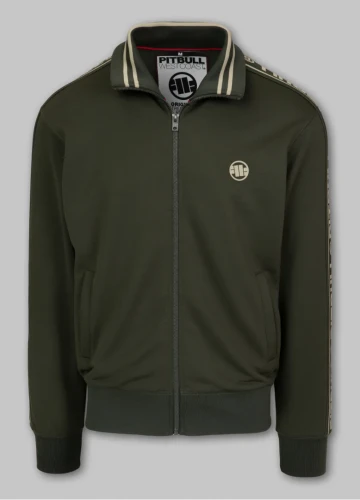 PitBull West Coast Pánska mikina Tape Logo Terry - zelená