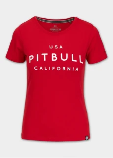 PitBull West Coast Dámské triko USA CAL - červená