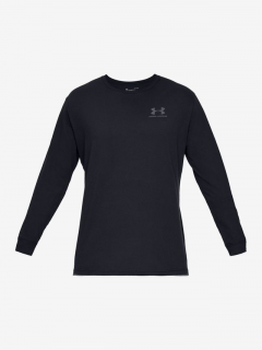 Pánské triko Under Armour SPORTSTYLE LEFT CHEST LS - černé