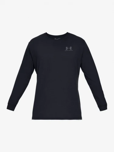 Pánské triko Under Armour SPORTSTYLE LEFT CHEST LS - černé