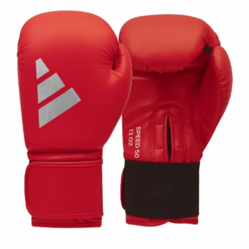 Boxerské rukavice Adidas Speed 50 - červeno/stříbrné