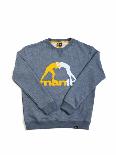 MANTO Pánska mikina crewneck LOGO 2.0 - šedá