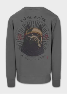 PitBull West Coast Pánská mikina MT FUJI crewneck - zeleno/šedá