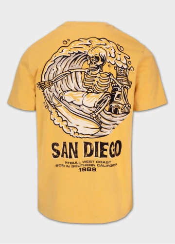PitBull West Coast Triko SKULL SURF - žluté