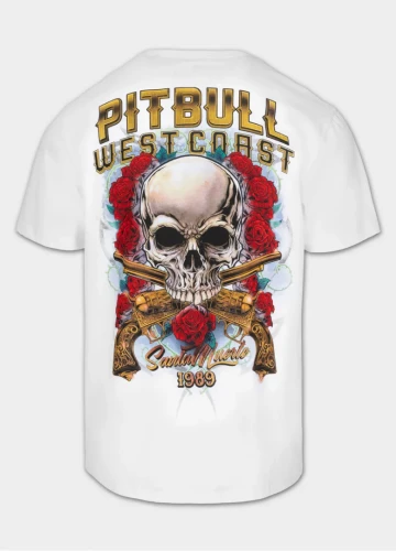 PitBull West Coast Triko SANTA MUERTE - bílé
