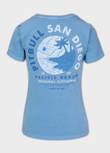 PitBull West Coast Dámské triko Denim Washed PLANET SURF - modré
