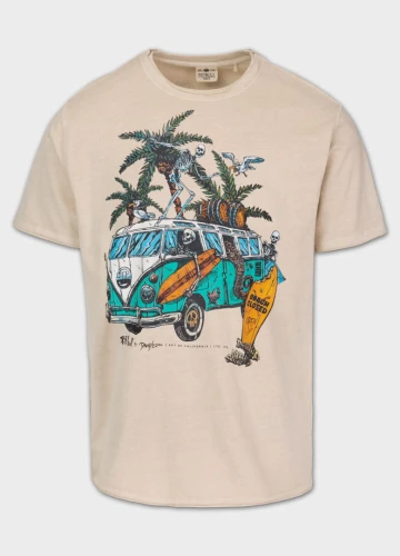 PitBull West Coast Triko OPEN BEACH - pískové