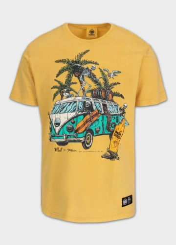 PitBull West Coast Triko OPEN BEACH - žluté