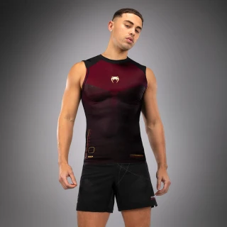 Rashguard VENUM bez rukávu Tactical XT - černo/červeno/zlatý