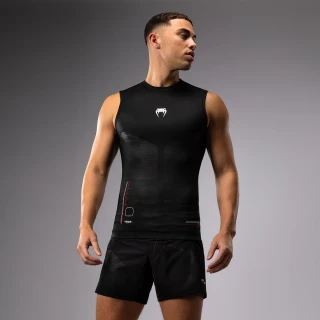 Rashguard VENUM bez rukávu Tactical XT - černo/fire červený