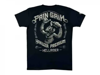 Yakuza Premium Pánské tričko Pain and Gain, Hellrider 3909 - černé