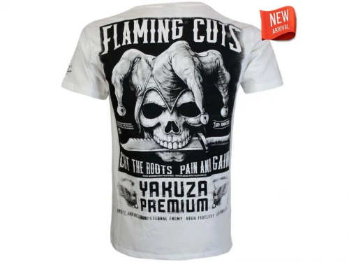 Yakuza Premium Pánské tričko Flaming Cuts, Los Angeles 3916 - bílé