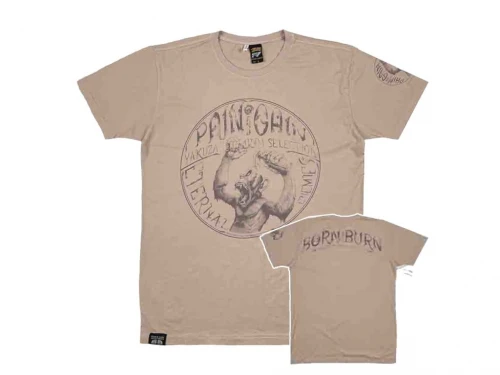 Yakuza Premium Pánské tričko Pain and Gain, Born to Burn 3918 - světle růžové