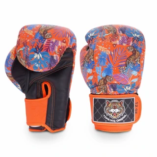 Boxerské rukavice TOP KING TIGER KING - BLACK/ORANGE