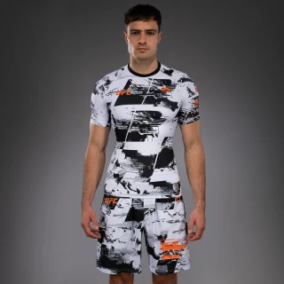 Rashguard VENUM UFC Zenith by Venum Authentic Fight Week Kr. rukáv - bílo/černý