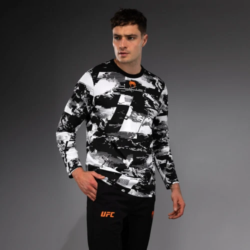 Pánské triko VENUM UFC Zenith by Venum Authentic Fight Week DL.rukáv. - bílo/černé