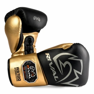 Šněrovací Boxerské rukavice RIVAL RS100 Professional - černo/zlaté